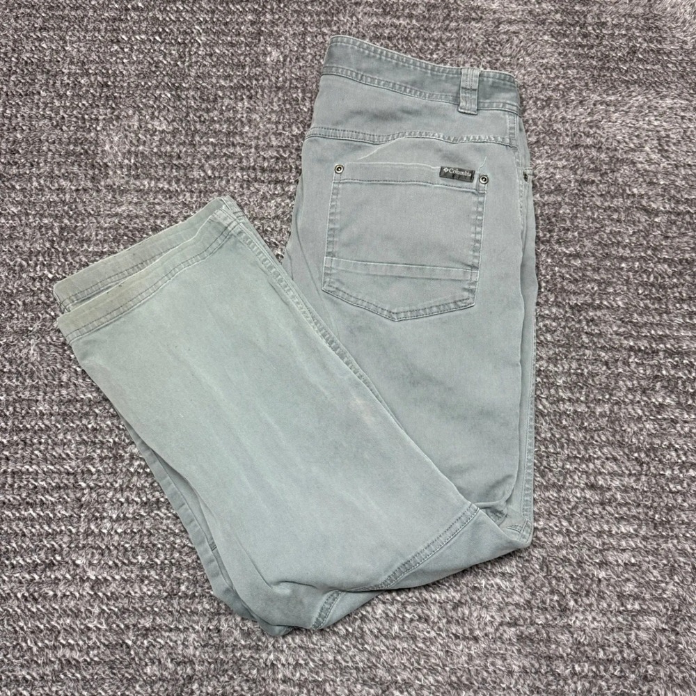 Columbia Mens Hiking Work Pants Size 34x32 Gray Outdoor Utility Casual